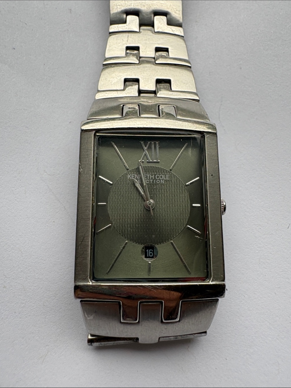 Kenneth Cole Silver Rectangular Watch